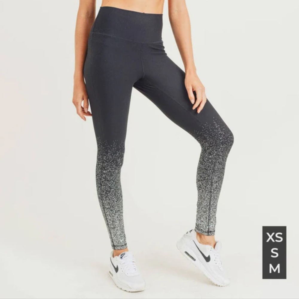 Mono B metallic raindrop foils high waist leggings